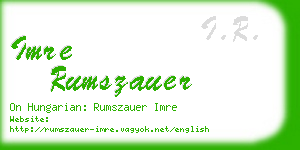 imre rumszauer business card